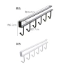 Six-hook kitchen ironwork seamless nail-free hooks, cabinet storage hangers, multi-functional wardrobe row hooks, and organizing hooks Item Picture